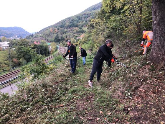 Hier ein paar Bilder von dem Einsatz am Loblochstein und der Installation des QR-Codes.